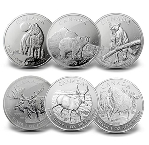 Canada 1 oz RCM Wildlife Series (2011–2013) - Random Coin From Collection