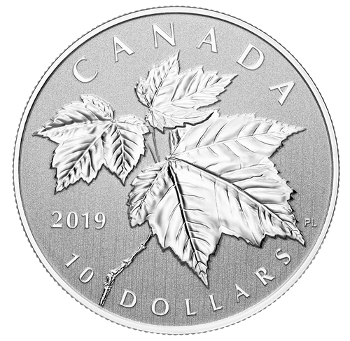 1/2 oz. Pure Silver Coin - The 2019 Maple Leaf Coin - cscoinsnbanknotes