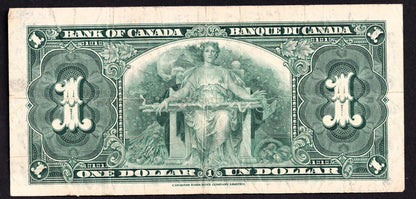 Canada 1937 $1 One Dollar Banknote Gordon - Towers L/L 0513858