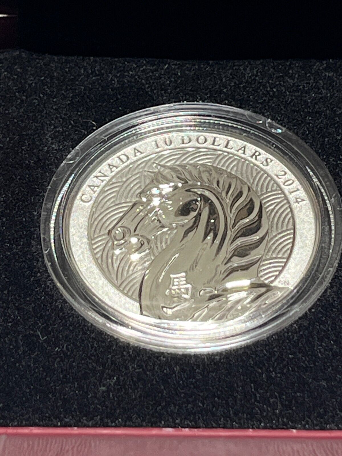 2014 Canada $10 Fine Silver Coin - Year of the Horse 1/2oz Silver W Box + COA