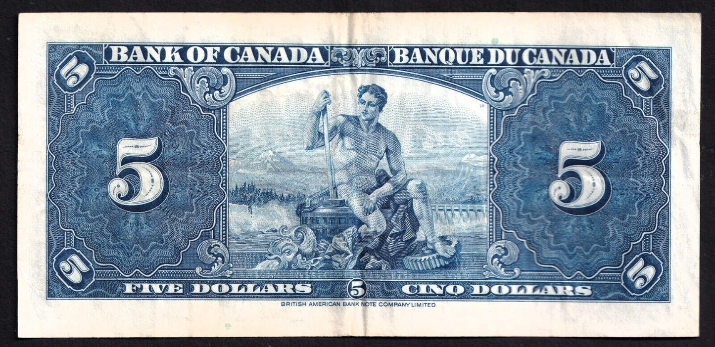 Canada 1937 $5 Five Dollar Banknote Coyne - Towers A/S 6314673