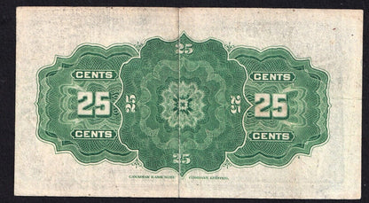 1923 Dominion of Canada 25c Shinplaster Note McCavour - Saunders 218624