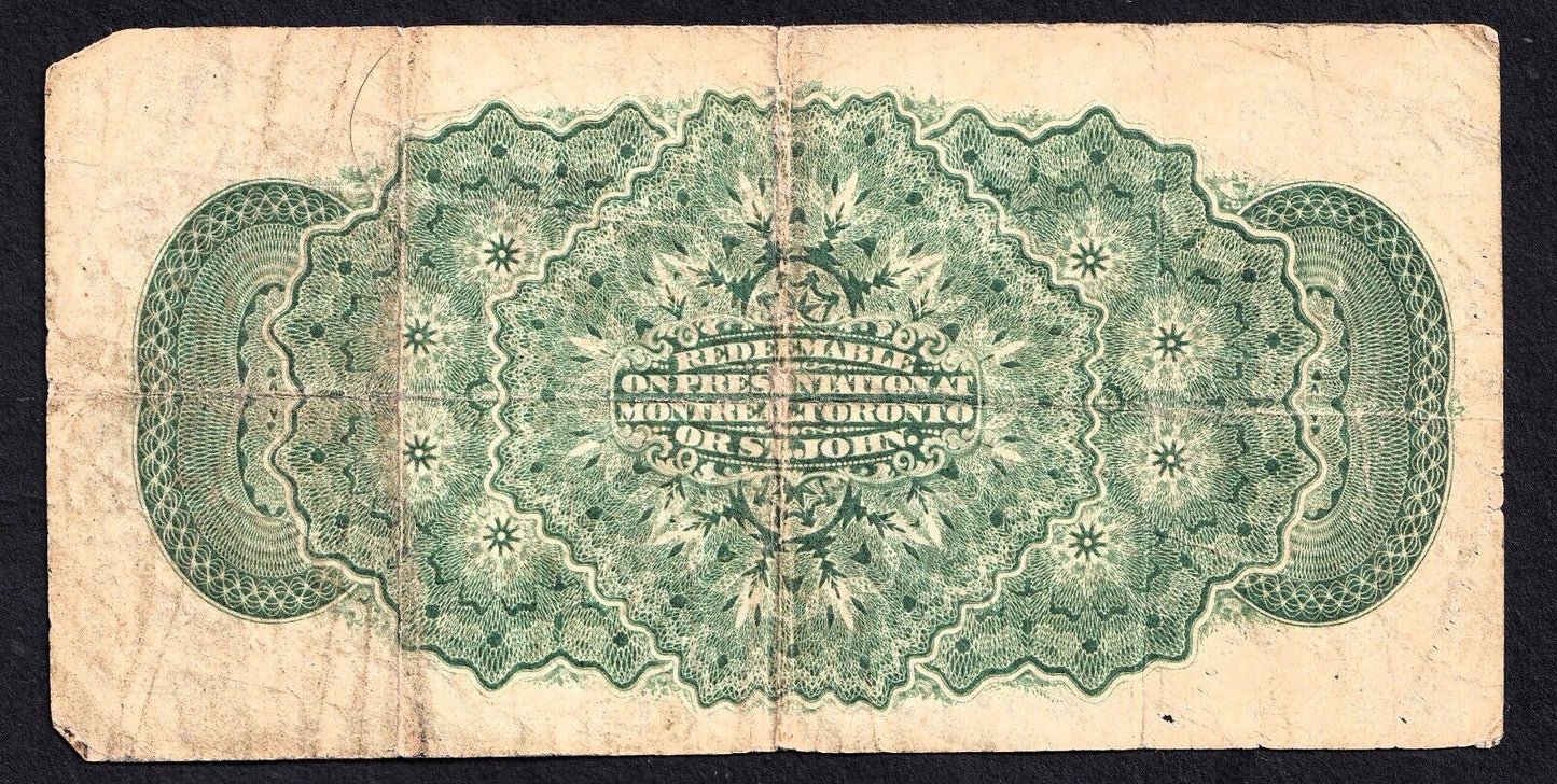 Dominion of Canada 1870 25 Cent Shinplaster Plain Dickinson-Harington Nice Note