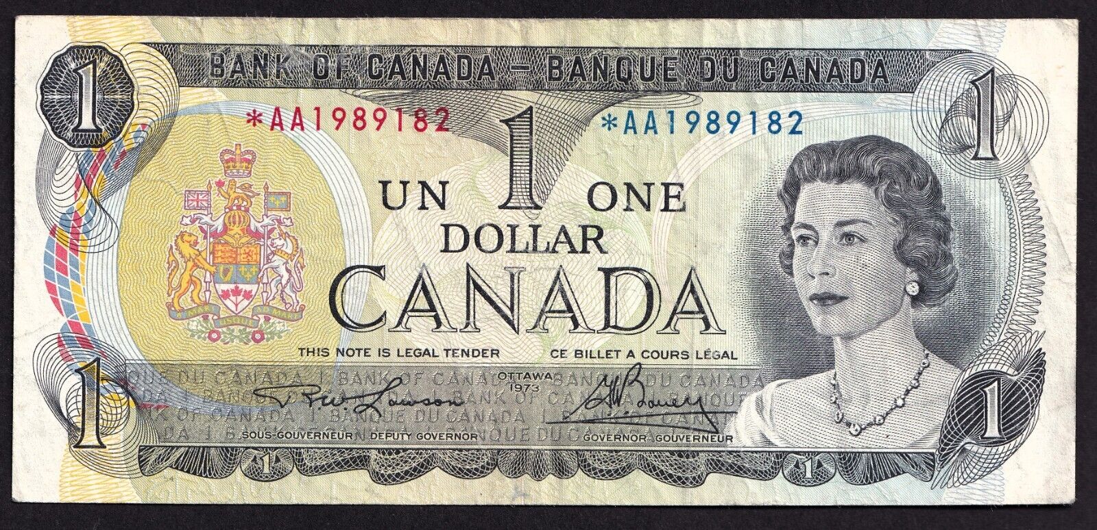 Canada 1973 $1 One Dollar Replacement Banknote Lawson - Bouey *AA 1989182