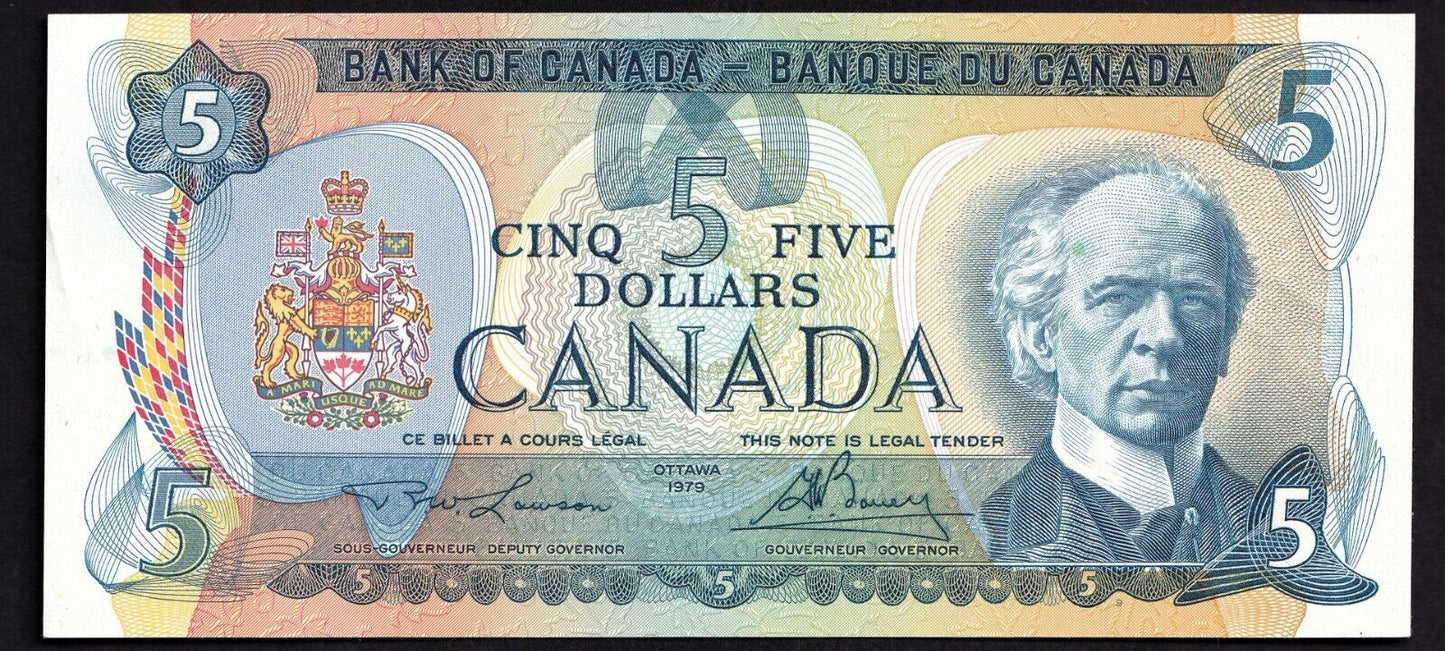 Canada 1979 $5 Five Dollar Banknote Lawson - Bouey 30167651737 UNC