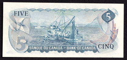 Canada 1972 $5 Five Dollar Banknote Lawson-Bouey Beautiful Colour CA 1899578