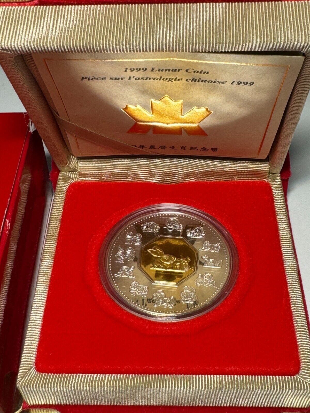 Canada Proof 1999 Sterling Silver Lunar Year of the Rabbit $15 Canada Coin