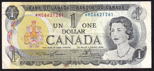 Canada 1973 $1 One Dollar Replacement Banknote Lawson - Bouey *MC 6621261