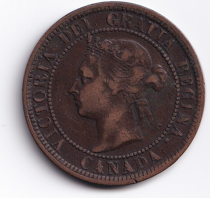 Canada 1884 1c One Large Cent Queen Victoria Very Good #3