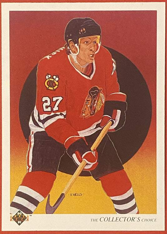 1990-91 The Collector's Choice TEAM CHECKLIST LIST Jeremy Roenick Blackhawks