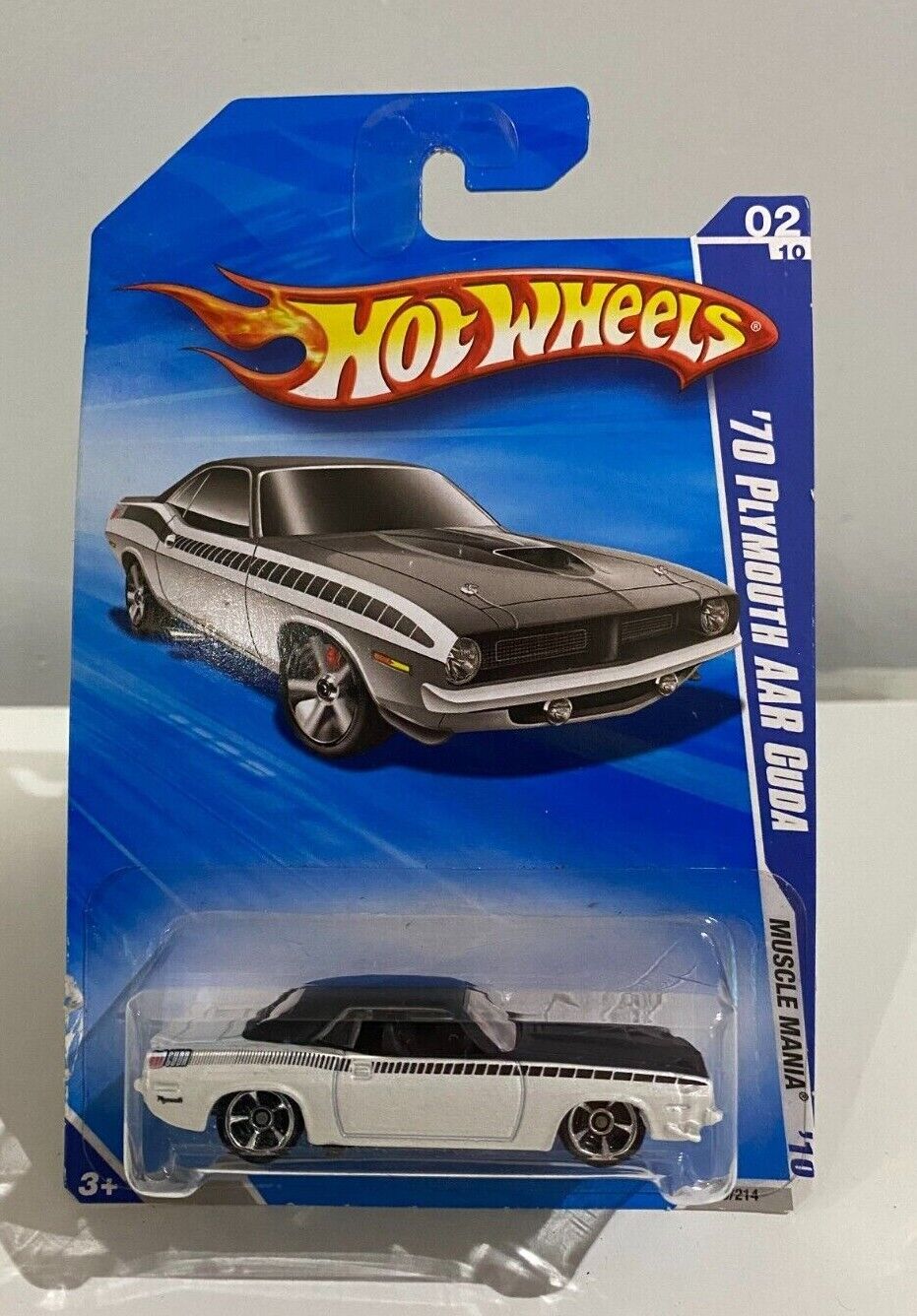 Hot Wheels 2010 Muscle Mania Silver '70 Plymouth AAR Cuda 2/10