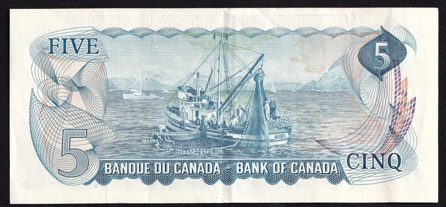 Canada 1972 $5 Five Dollar Banknote Lawson-Bouey Beautiful Colour CB 6726752