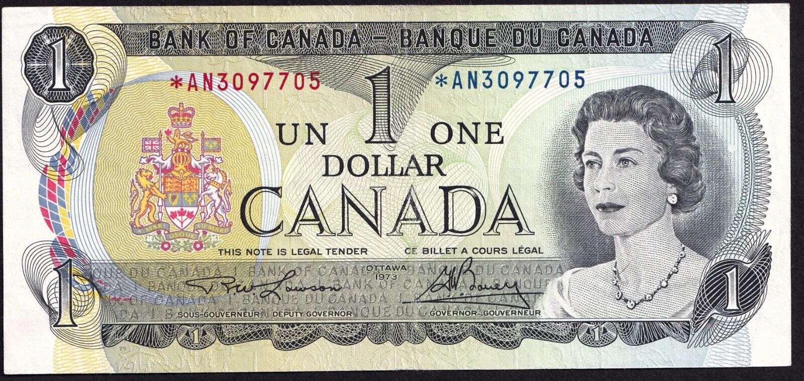 Canada 1973 $1 One Dollar Replacement Banknote Lawson - Bouey *AN 3097705