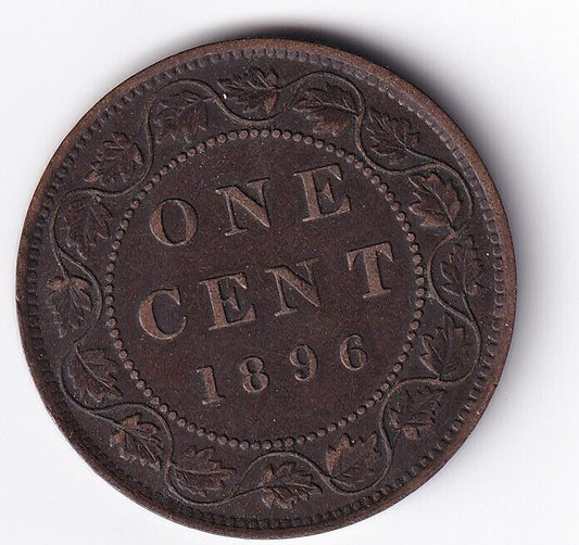 Canada 1896 1c One Large Cent Queen Victoria Very Fine #2