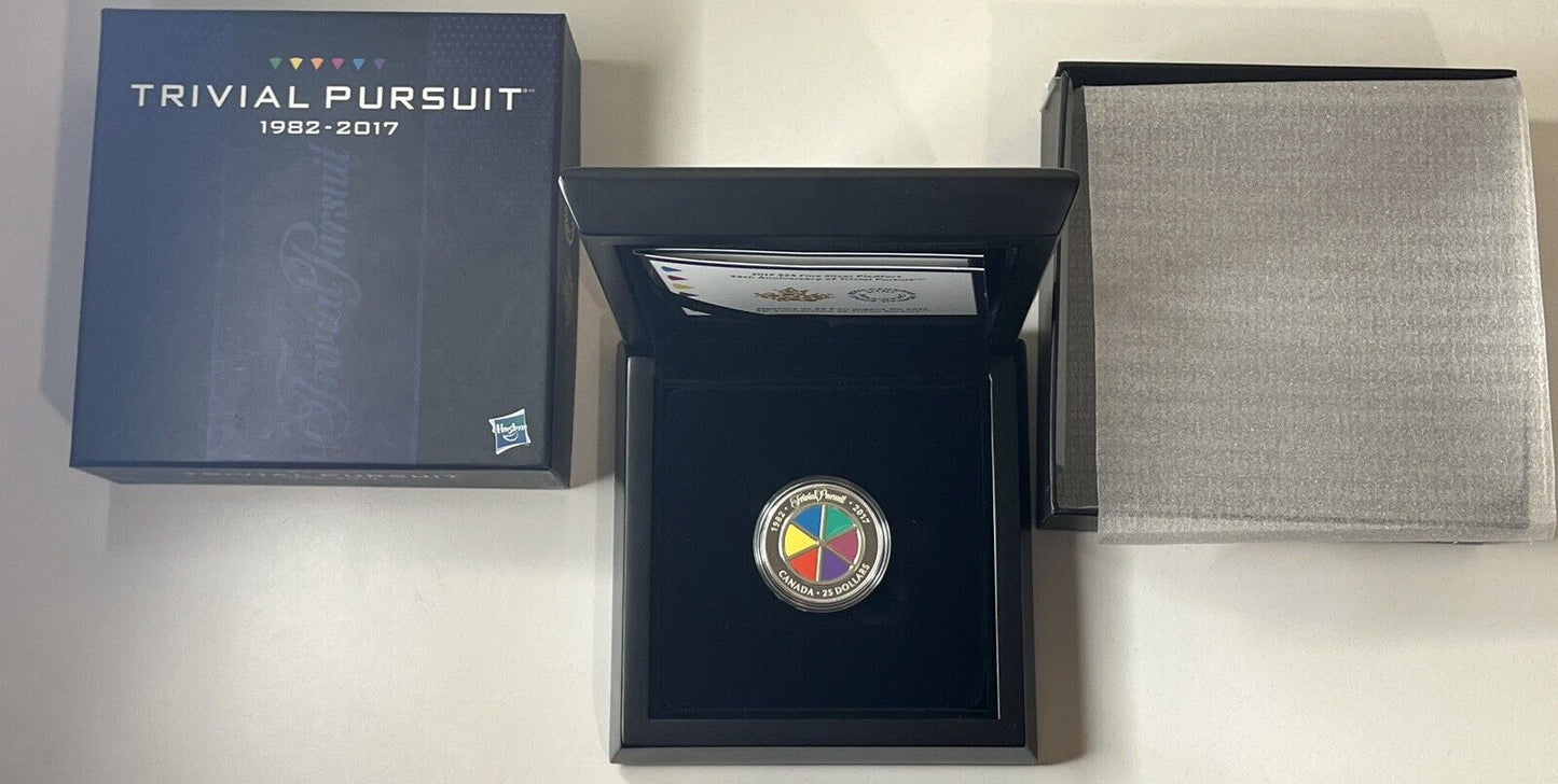 2017 $25 Piedfort 35ANV of Trivial Pursuit 1oz Silver Coin