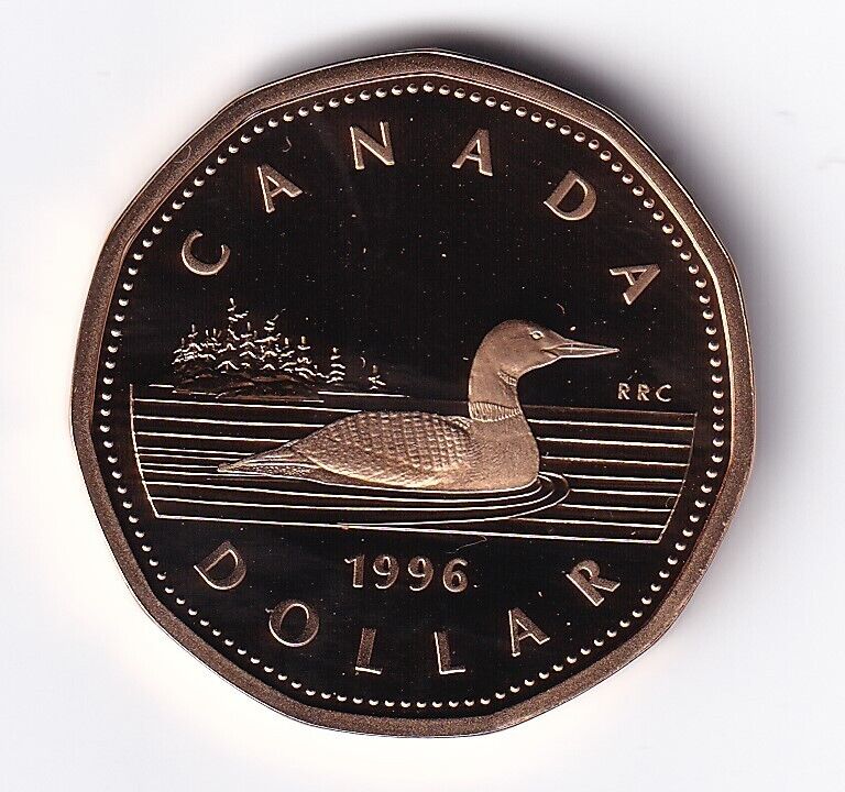 Canada 1996 Proof Loonie One $1 Dollar Loon Coin Ultra Heavy Cameo