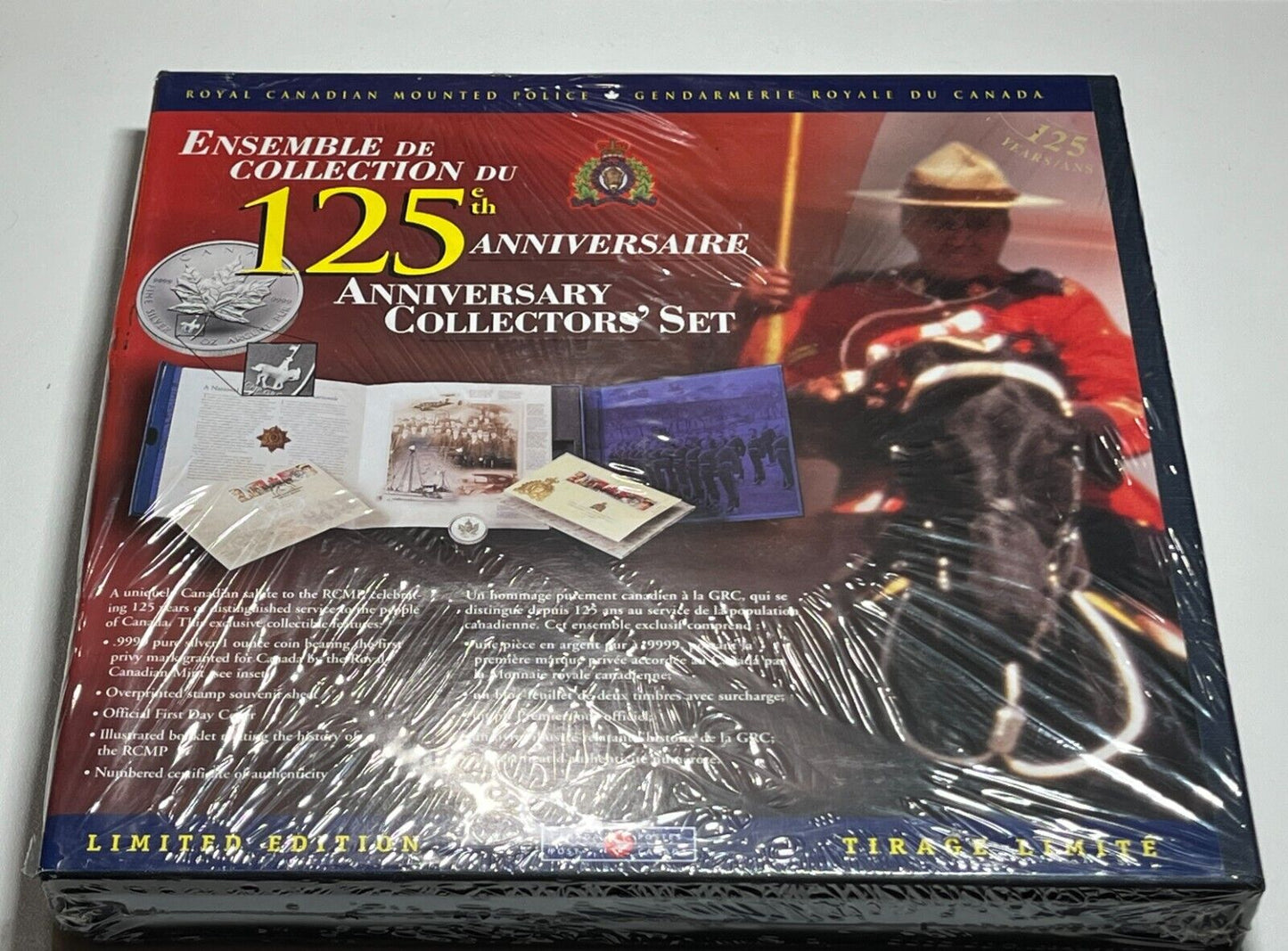 1998 $5 Pure Silver Coin "125th Anniversary of the RCMP" Privy Maple Mint Sealed