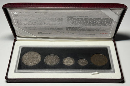 1998 Canada Special Edition Proof Set - 90th Anniversary Coin Set Antique Finish