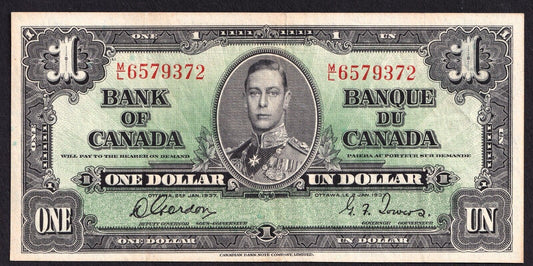 Canada 1937 $1 One Dollar Banknote Gordon - Towers M/L 6579372