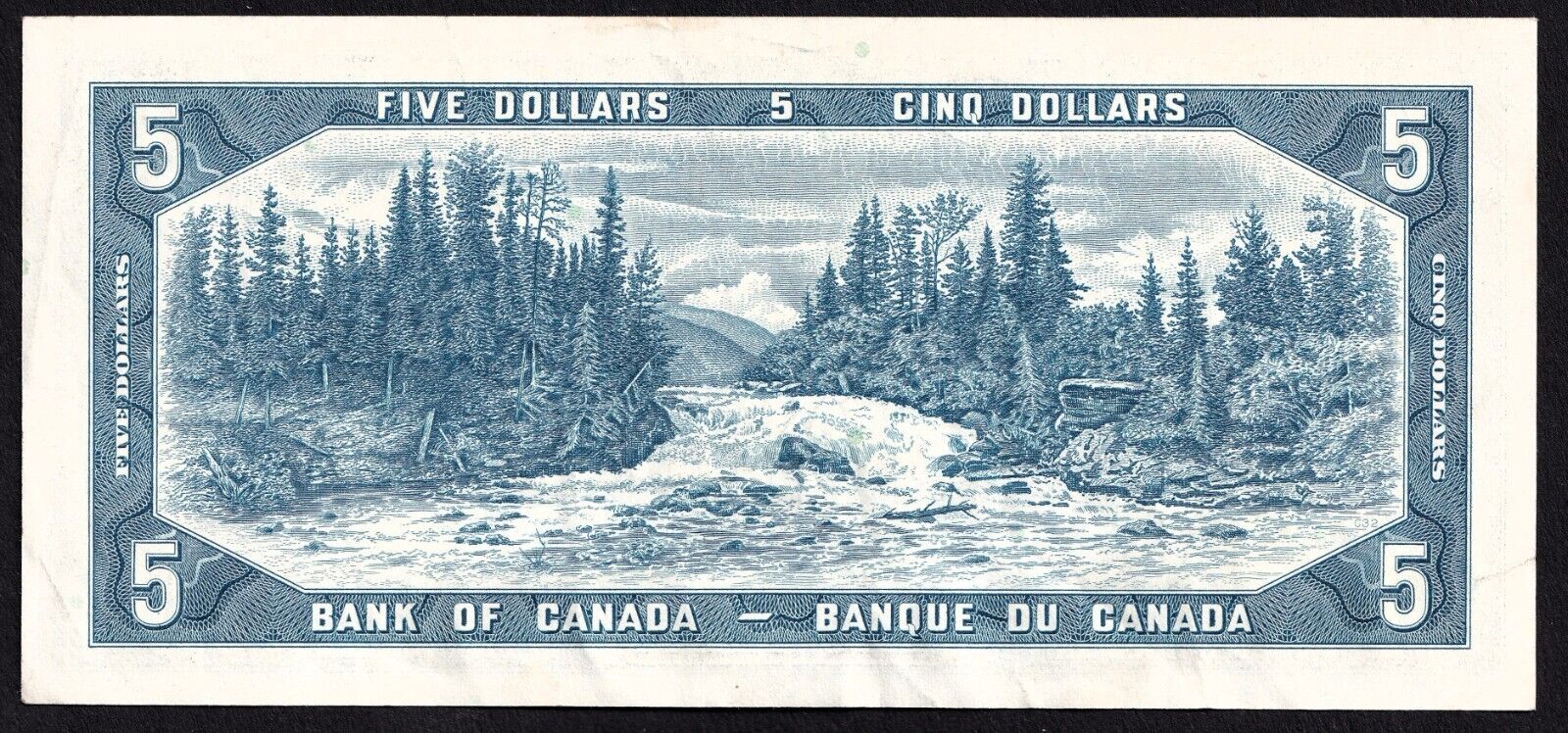 Canada 1954 $5 Five Dollar Banknote Beattie - Rasminsky Nice Colour P/S