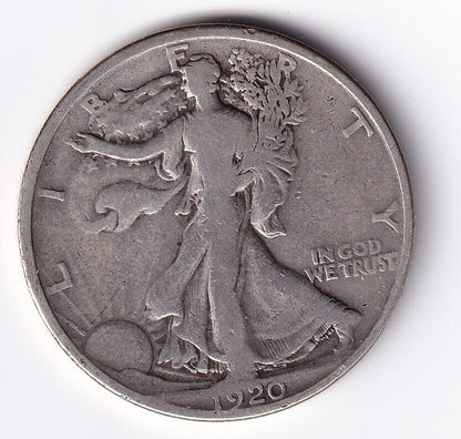 United States 1920 .900 Silver Walking Liberty Half Dollar 50 Cent