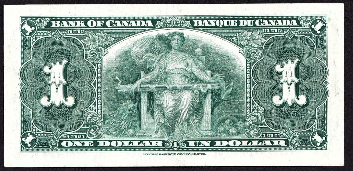 Canada 1937 $1 One Dollar Banknote Gordon - Towers G/M 6310461