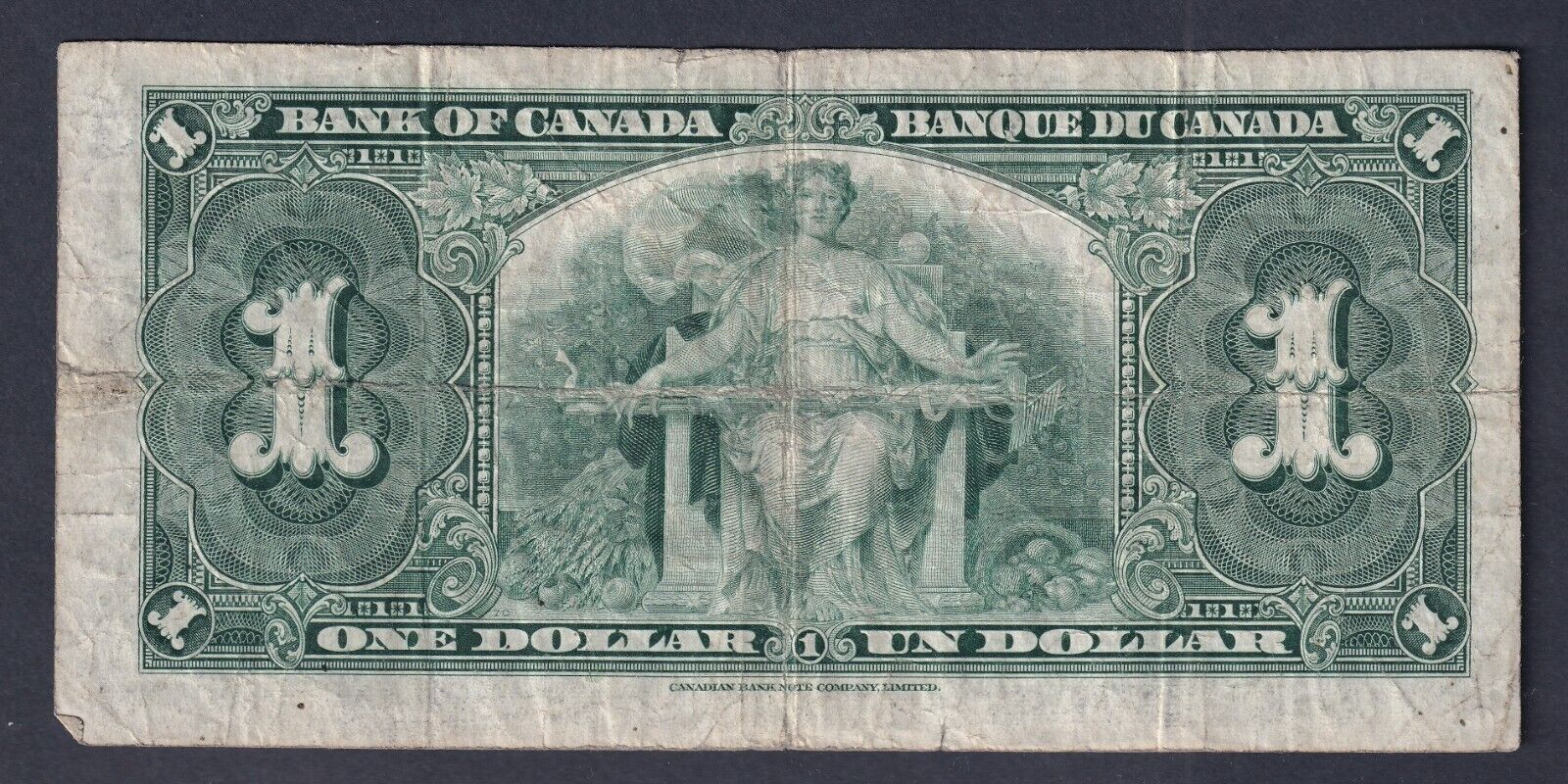 Canada 1937 $1 One Dollar Banknote Coyne-Towers