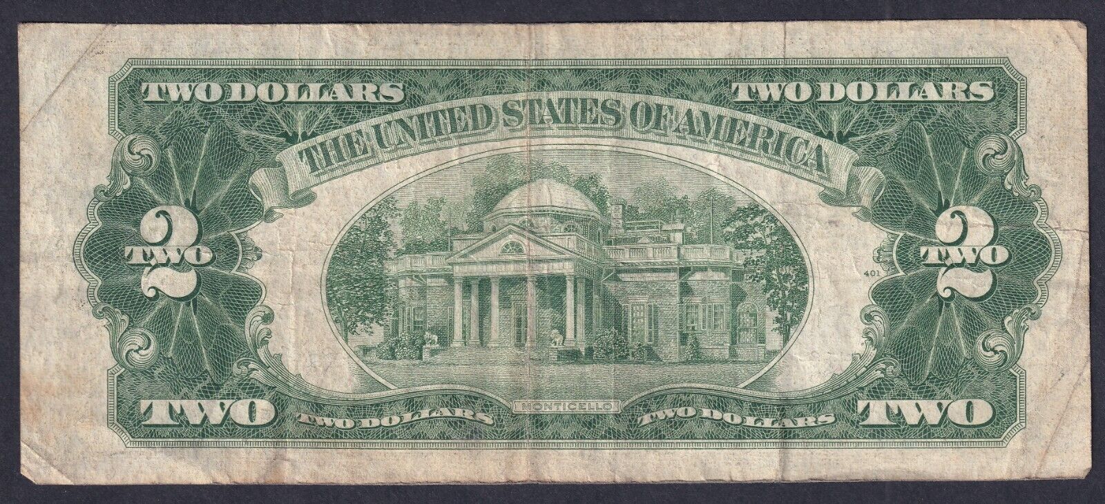 United States Series 1953 B $2 Banknote Red Seal