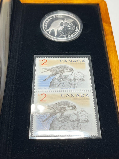 2006 Peregrine Falcon Limited Edition $5 Coin and Stamp Set-99.99% Pure Silver