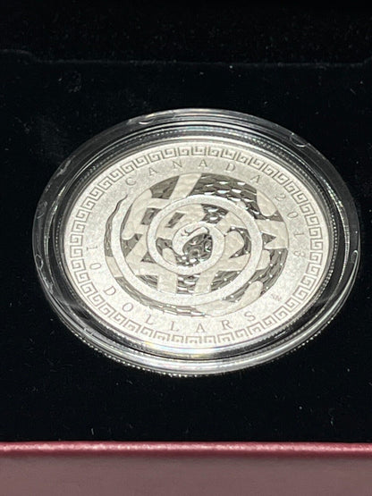 Canada 2013 $10 Year of the Snake 1/2 oz. Pure Silver Specimen Coin & COA