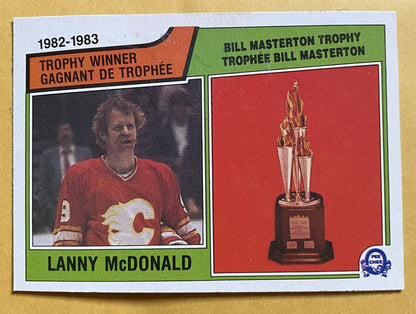 Lanny McDonald Masterton Trophy HOF 1983-84 O-PEE-CHEE OPC Hockey #208 (NM)