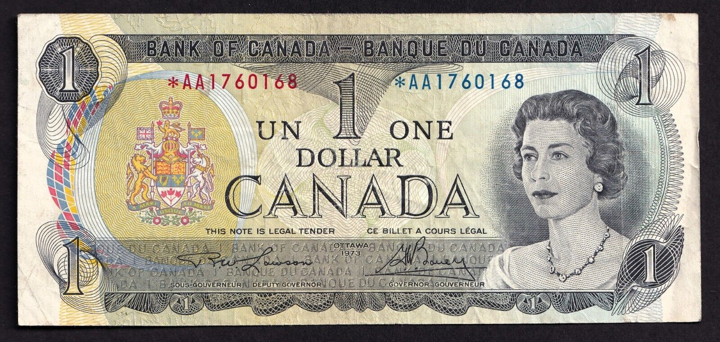 Canada 1973 $1 One Dollar Replacement Banknote Lawson - Bouey *AA 1760168