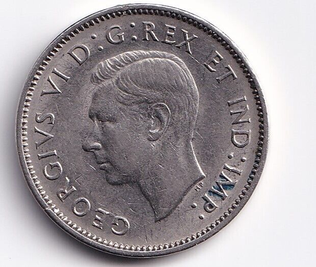 Canada 1941 Five Cent 5c Nickel King George VI Extra Fine, Nice Details