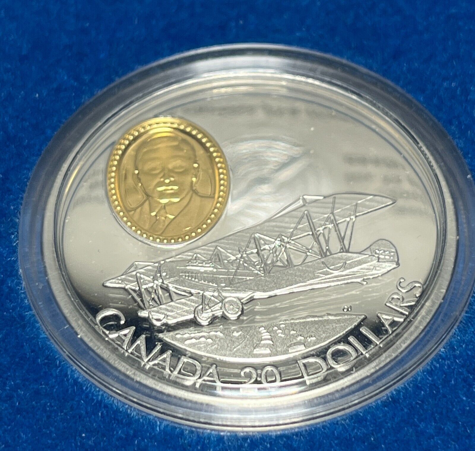 1992 Canada $20 Sterling Silver Coin The Curtiss JN4 (can) With Box + COA