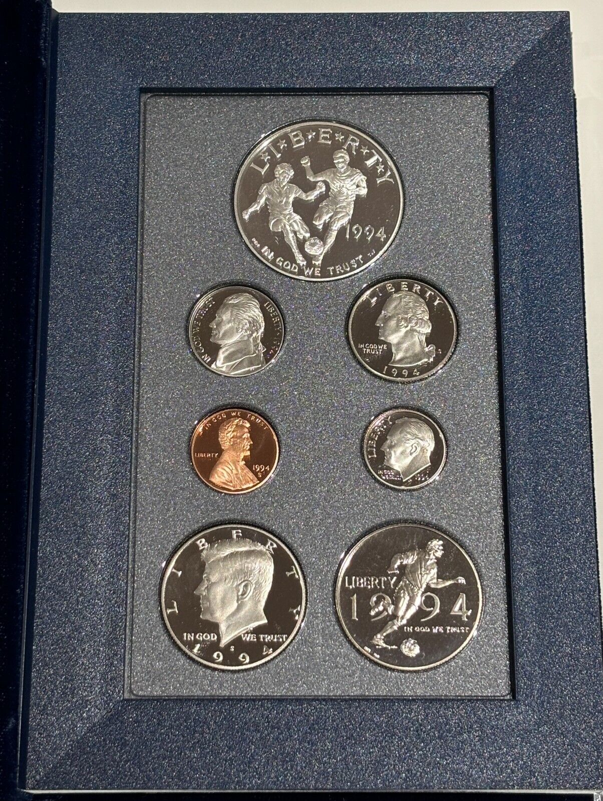 World Cup USA 1994 Commemorative Coins Prestige Set with Box and COA Silver