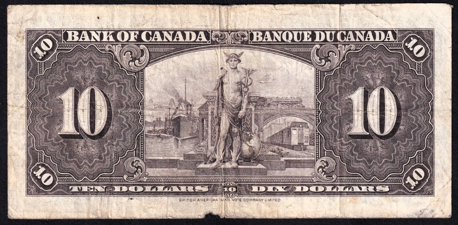 Canada 1937 $10 Ten Dollar Banknote Coyne - Towers H/T 5623652