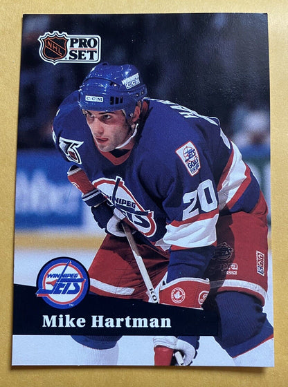 1991-92 Pro Set Mike Hartman Winnipeg Jets #519 257