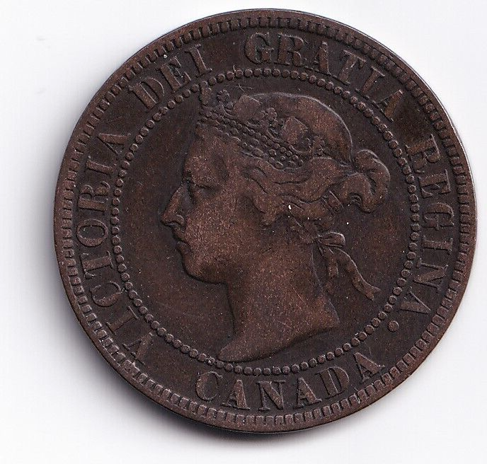 Canada 1896 1c One Large Cent Queen Victoria Fine #1