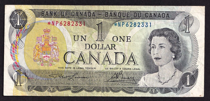 Canada 1973 $1 One Dollar Replacement Banknote Lawson - Bouey *NP 6282331