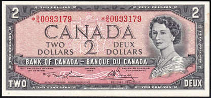 Canada 1954 $2 Two Dollar Replacement Banknote Lawson - Bouey *O/G 0093179