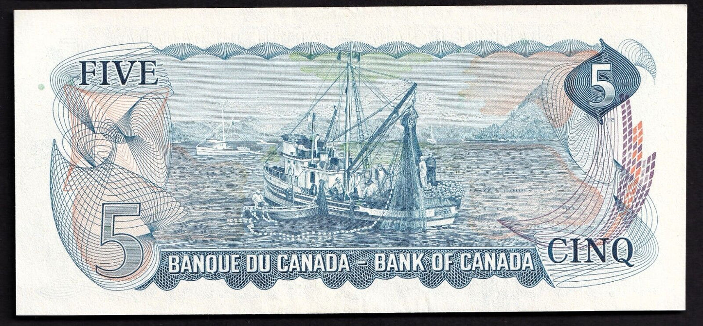 Canada 1972 $5 Five Dollar Banknote Lawson-Bouey Beautiful Colour CR 4634505