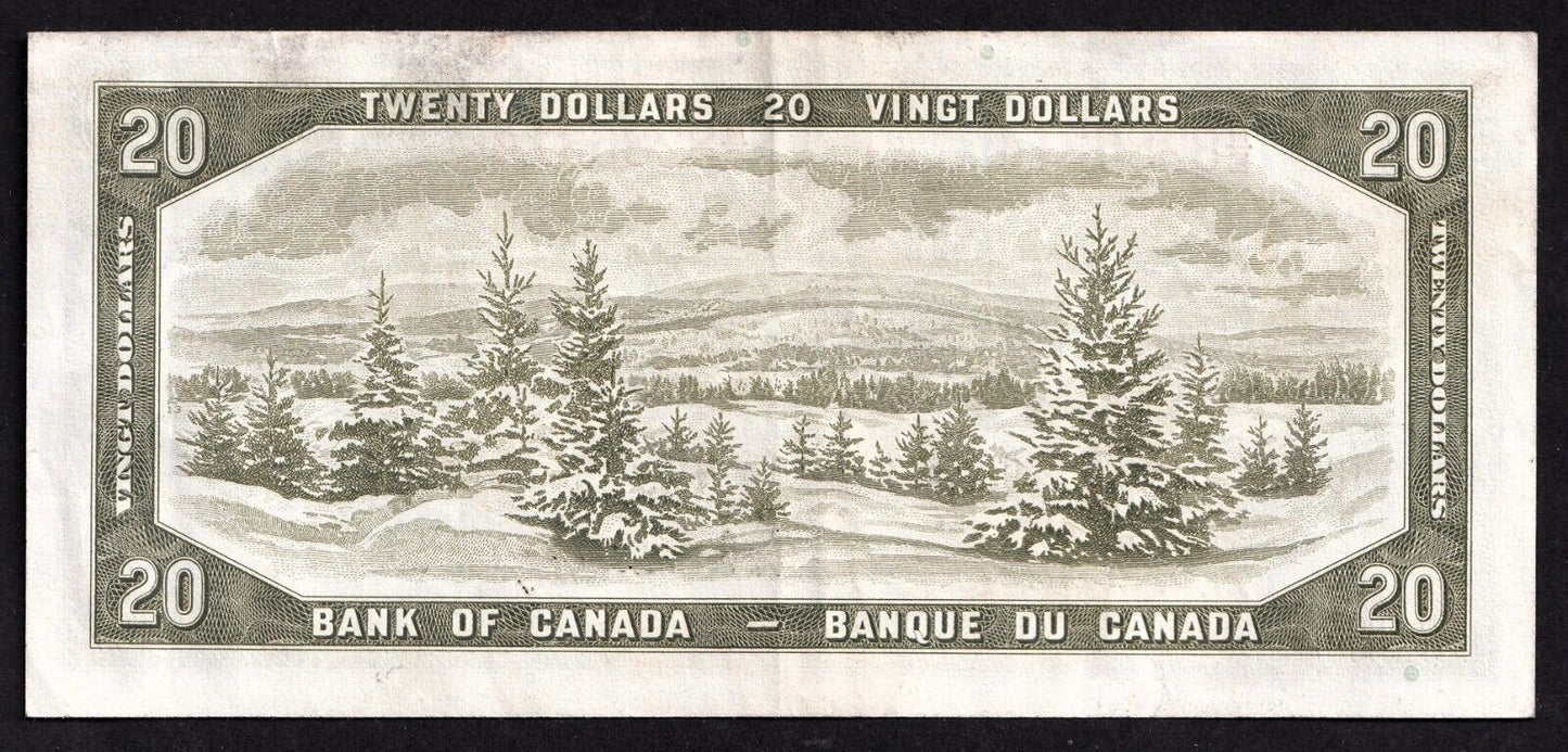 Canada 1954 $20 Twenty Dollar Banknote Beattie - Rasminsky M/E 8286314