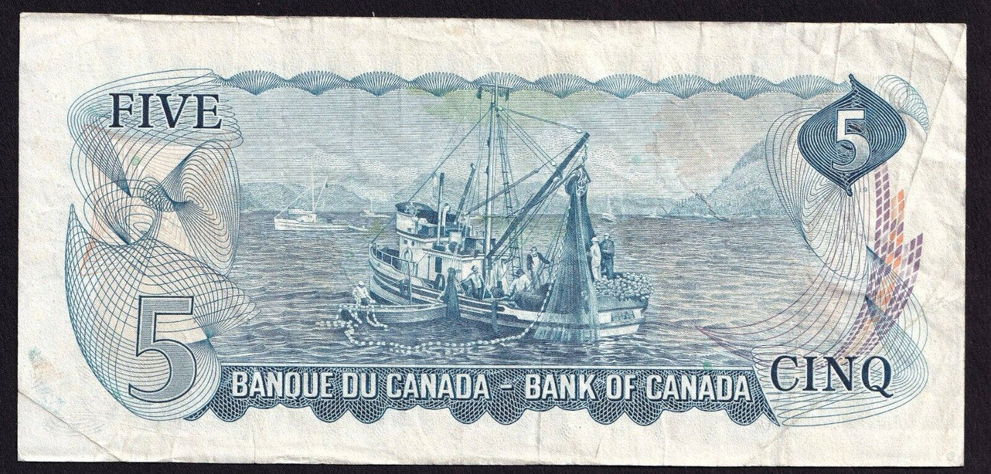 Canada 1972 $5 Five Dollar Banknote Lawson - Bouey Replacement *SP 2313962