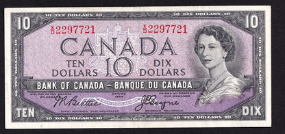 Canada 1954 $10 Ten Dollar Banknote Beattie - Rasminsky X/D 2297721