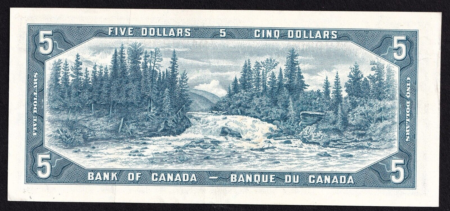 Canada 1954 $5 Five Dollar Banknote Beattie - Rasminsky Beautiful Colour X/S