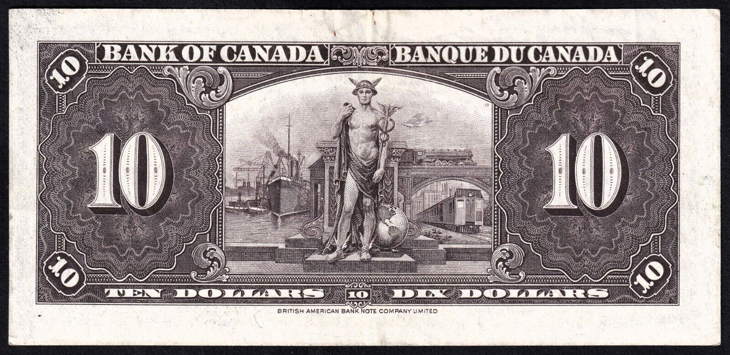 Canada 1937 $10 Ten Dollar Banknote Coyne - Towers M/T 1436878