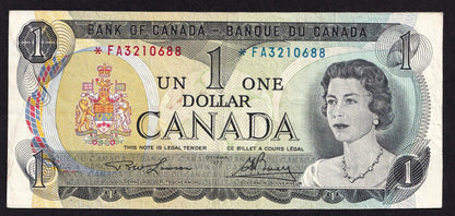 Canada 1973 $1 One Dollar Replacement Banknote Lawson - Bouey *FA 3210688