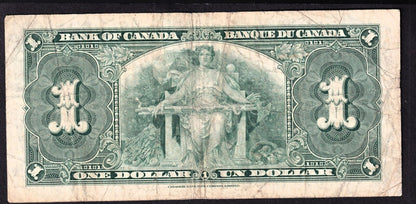 Canada 1937 $1 One Dollar Banknote Coyne - Towers O/N 3036854