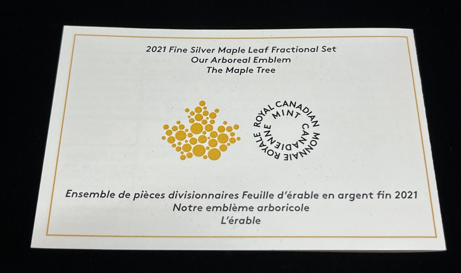 2021 Fine Silver Maple Leaf Fractional Set - Our Arboreal Emblem: The Maple Tree