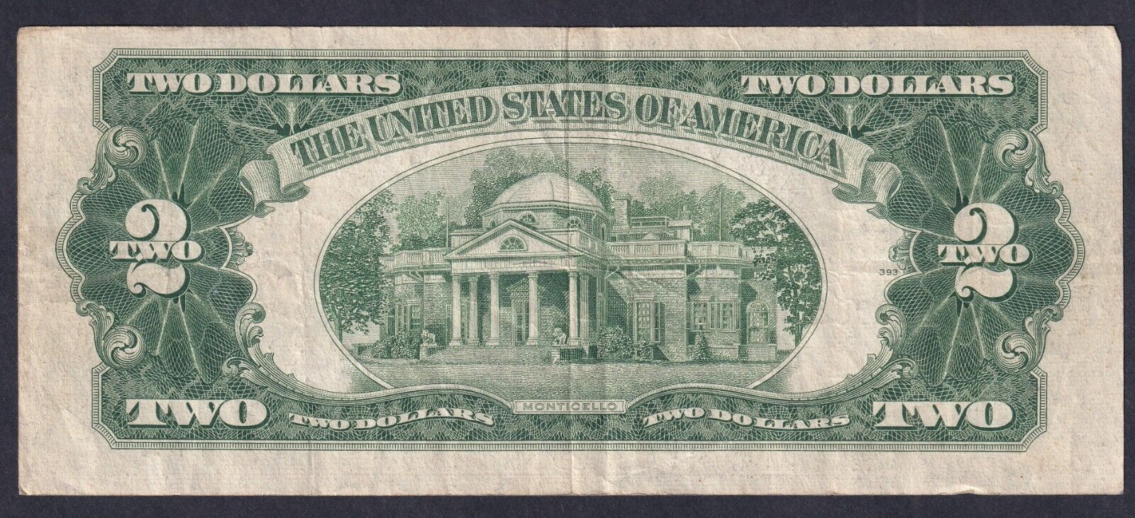 United States Series 1953 A $2 Banknote Red Seal